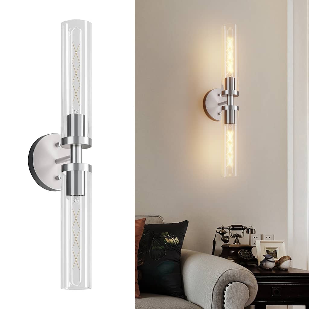 Set of 2 Modern Bathroom Light Fixtures for Mirror & Hallway Lighting