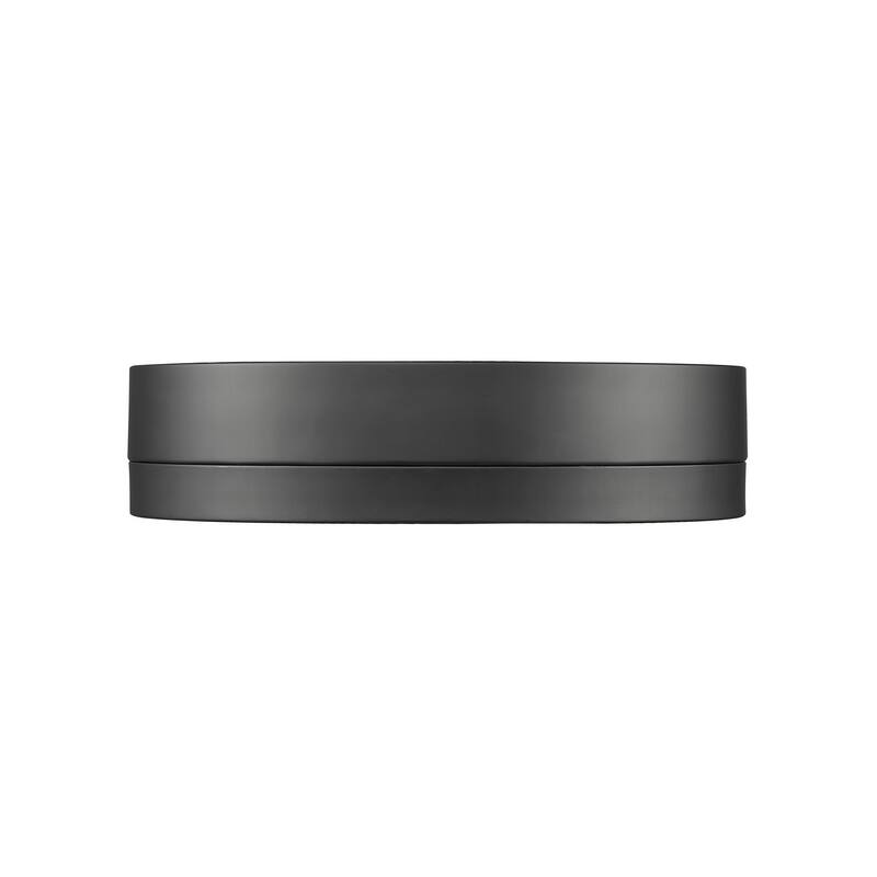 Algar by Z-Lite 1 Light Flush Mount in Matte Black with Frosted Acrylic Shade. - Matte Black