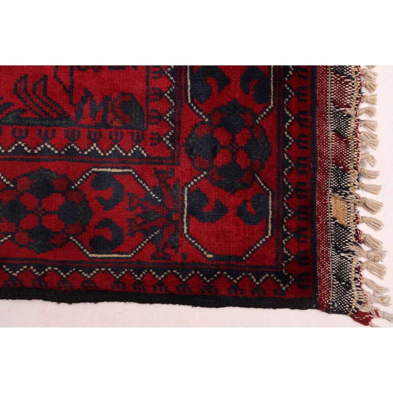 ECARPETGALLERY Hand-knotted Finest Khal Mohammadi Red Wool Rug - 2'9 x 6'4