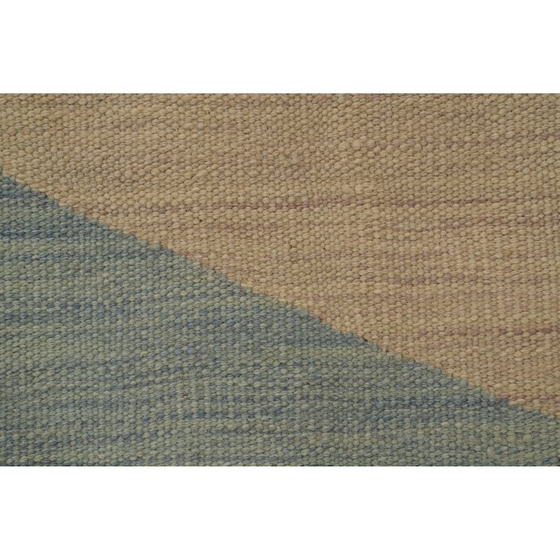 Hand Woven Oriental 100% Wool Carpet Southwestern Modern Multi-Colored Kilim Area Rug - 9' 11'' X 6' 8''