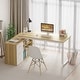 preview thumbnail 2 of 62, L-shaped executive desk With 3 Drawers for Home and Office