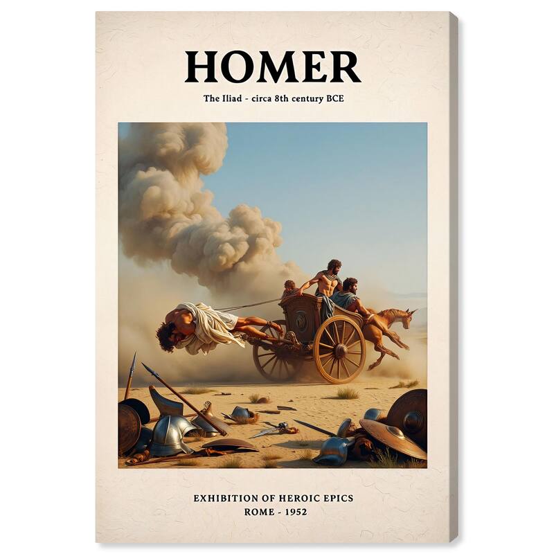 Iliad Illustrated Canvas by Art Remedy, Gallery Wrapped - 36" x 54"