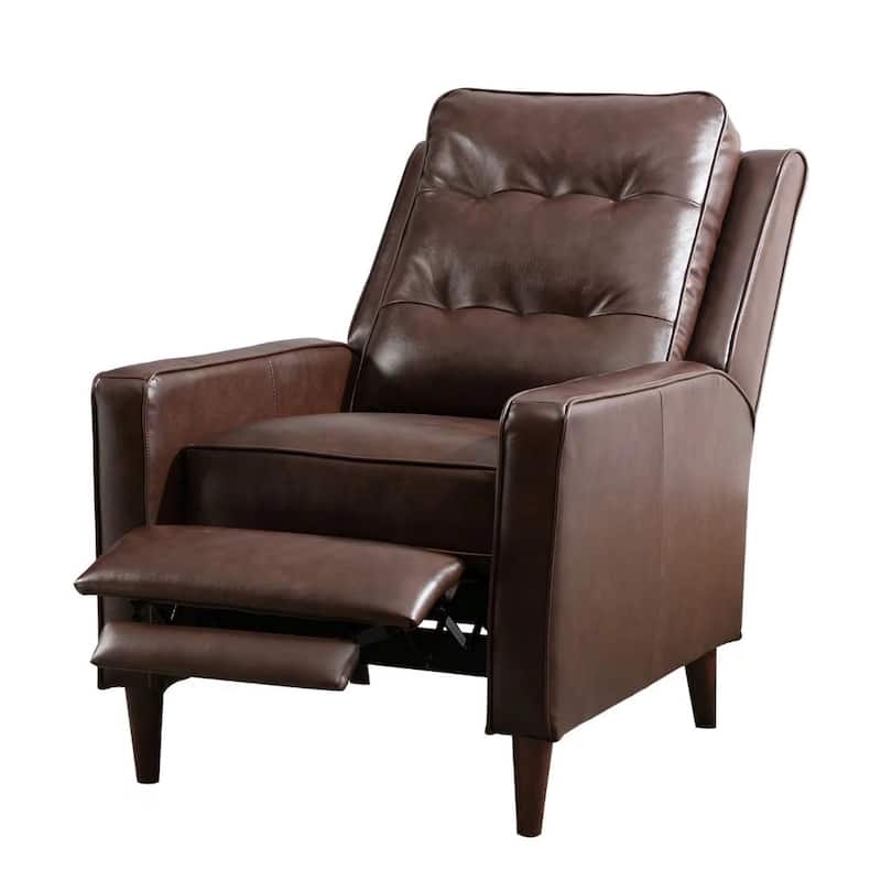Genuine Leather Pushback Recliner Single Sofa