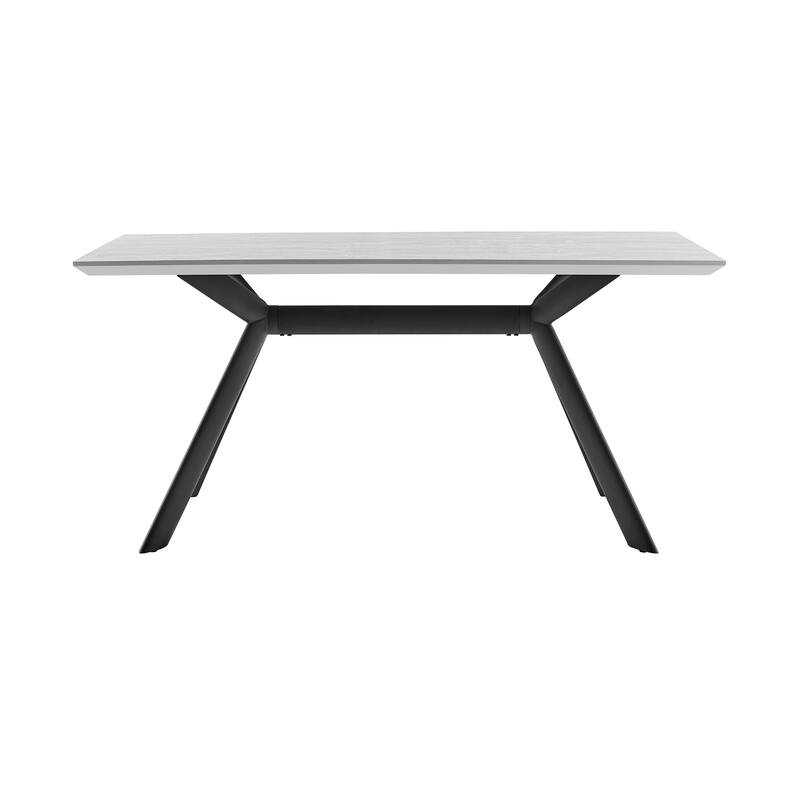 Margot 63" Light or Dark Gray Dining Table with Trestle Base