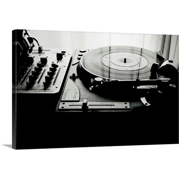 Vinyl Record Spinning On Record Player Canvas Wall Art Overstock 16475887