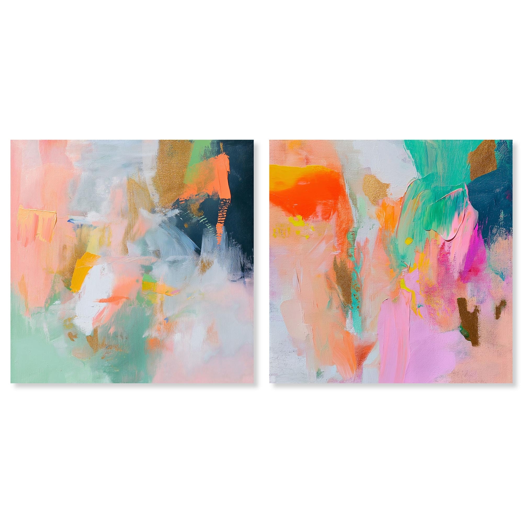 Fusion of Shades Set Canvas Set of 2 by Art Remedy, Gallery Wrapped