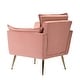 preview thumbnail 28 of 89, HULALA HOME 1ida Modern Velvet Tufted Accent Armchair with Gold Metal Legs