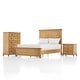 preview thumbnail 16 of 22, Furniture of America Wellington Farmhouse Natural Oak 3-Piece Wood Kids Bedroom Set
