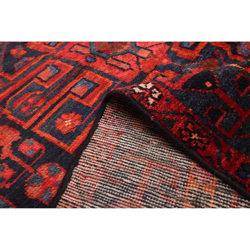 ECARPETGALLERY Hand-knotted Anatolian Vintage Dark Red Wool Rug - 4'4 x 7'1