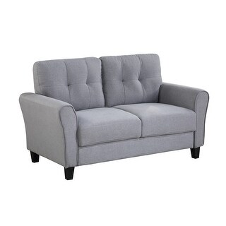 Modern Living Room Loveseat Linen Upholstered Couch - Bed Bath & Beyond ...