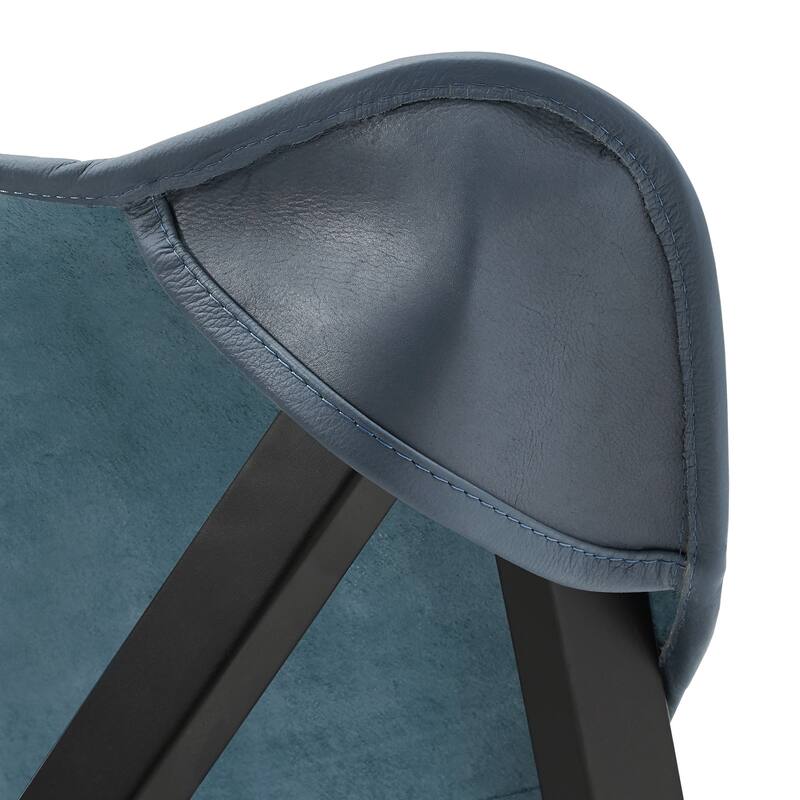 Cantu Genuine Top Grain Leather Tripolina Sling Chair by iNSPIRE Q Modern