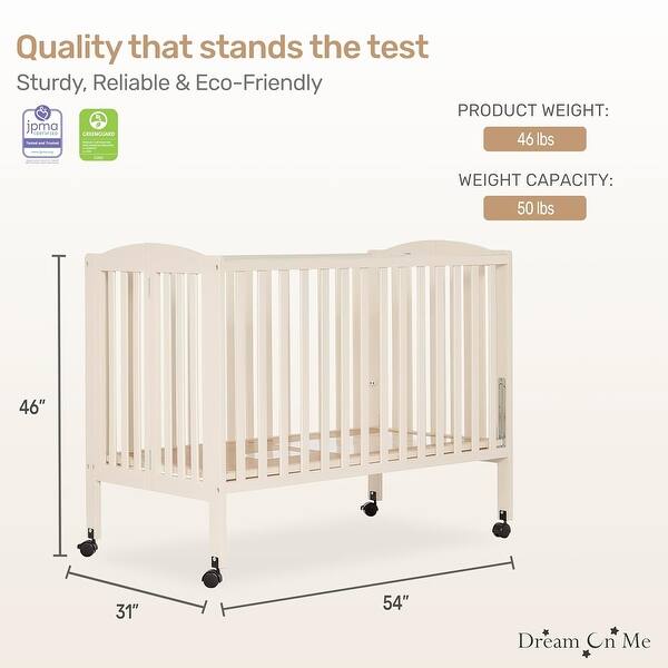Dream On Me, Folding Full Size Crib