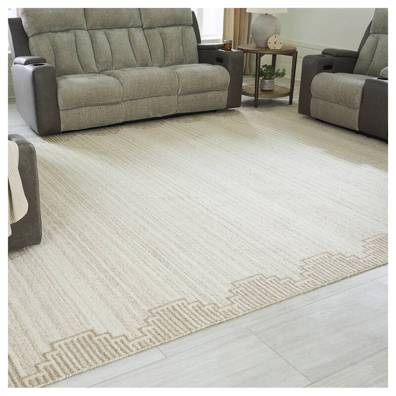 Signature Design by Ashley Emorymore Beige/Brown Rug - 61" W x 85" D x 0.5" H