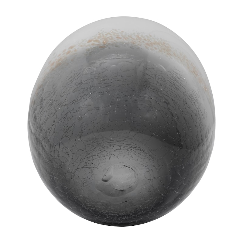 Sagebrook Home Glass Multi Round Crackle Vase
