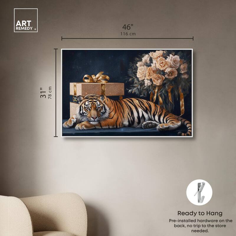 Tiger Glam Gift Boxes Canvas by Art Remedy