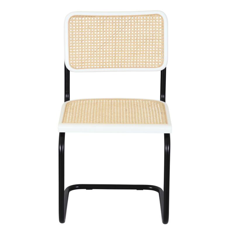 Breuer Chair Company Marcel Breuer Cesca Cane Cantilever Side Chair w/ Black Steel Frame (Various Wood & Cane Colors)