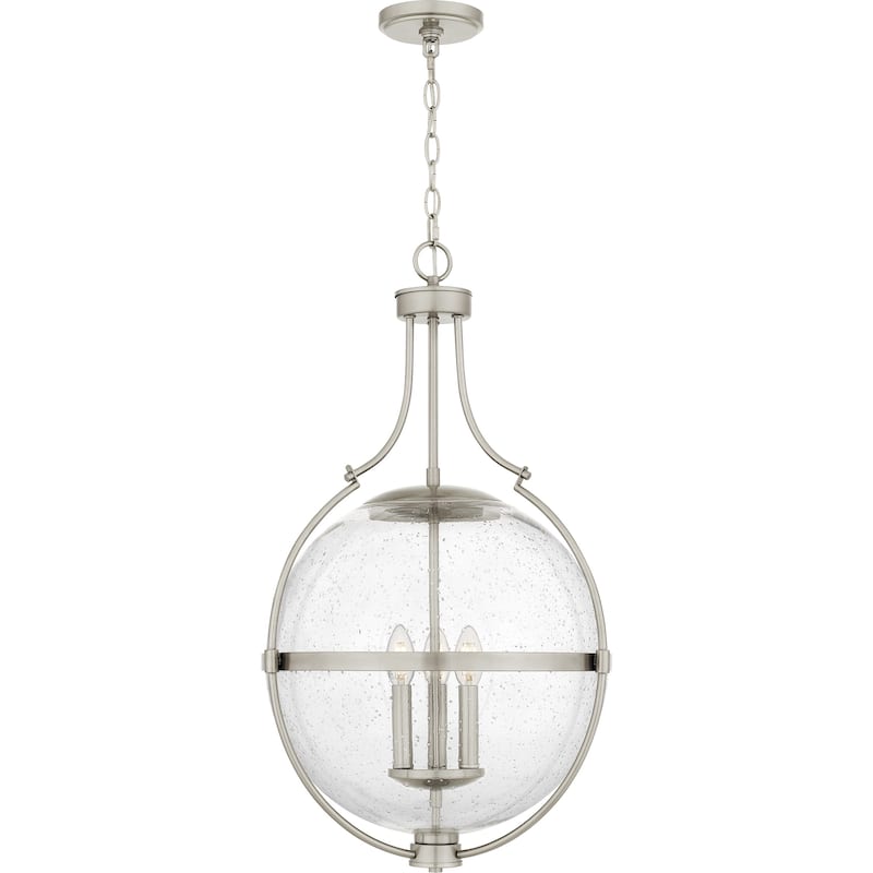 Chicago 3-Light Brushed Nickel Pendant Light