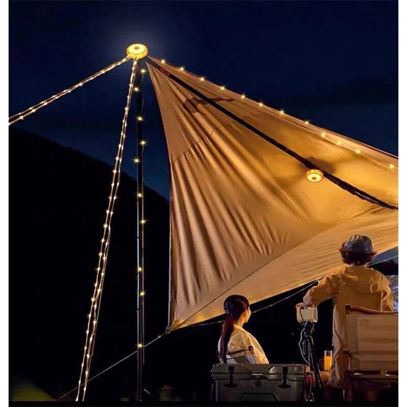 32.8FT Waterproof Solar String Lights - Retractable Outdoor LED Strip Lights