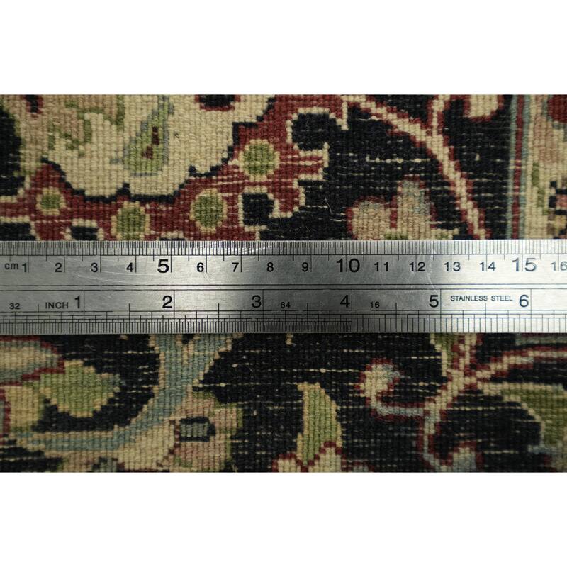 Hand Knotted Oriental 100% Wool Carpet Traditional All-Over Red Tabriz Area Rug - 9' 11'' X 8' 0''