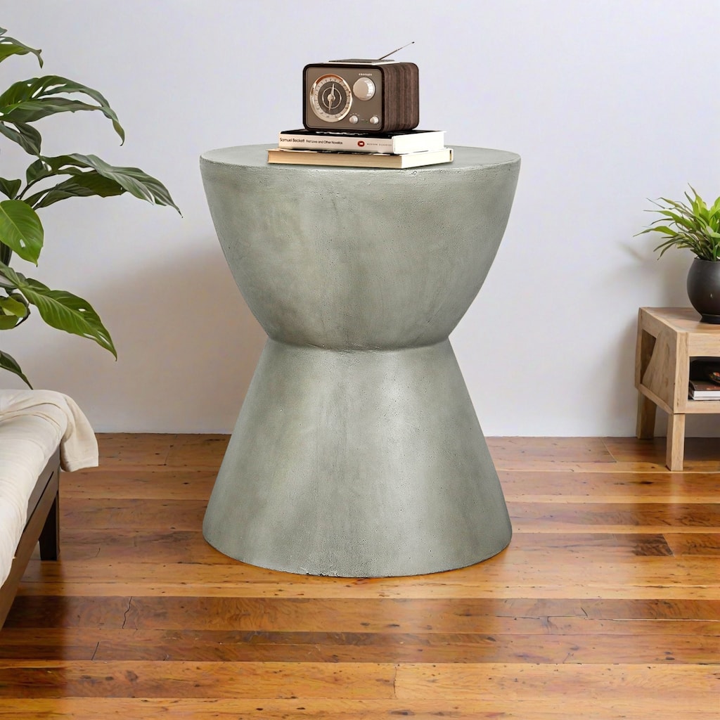 Garden Side Table for Indoor and Outdoor - 18.3" H End Table for Living Room or Bedroom