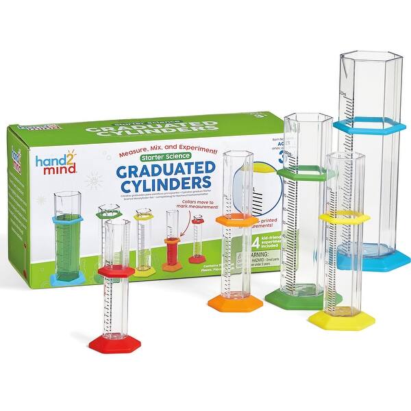 slide 2 of 7, Hand2Mind Starter Science Graduated Cylinders - Multi Multi - Kids