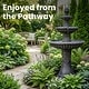 preview thumbnail 4 of 11, 51.51in Vintage Carved 3 Tier Fountain Classic European Outdoor Water Feature with Dual Tier Light Rings ETL Certified Pump