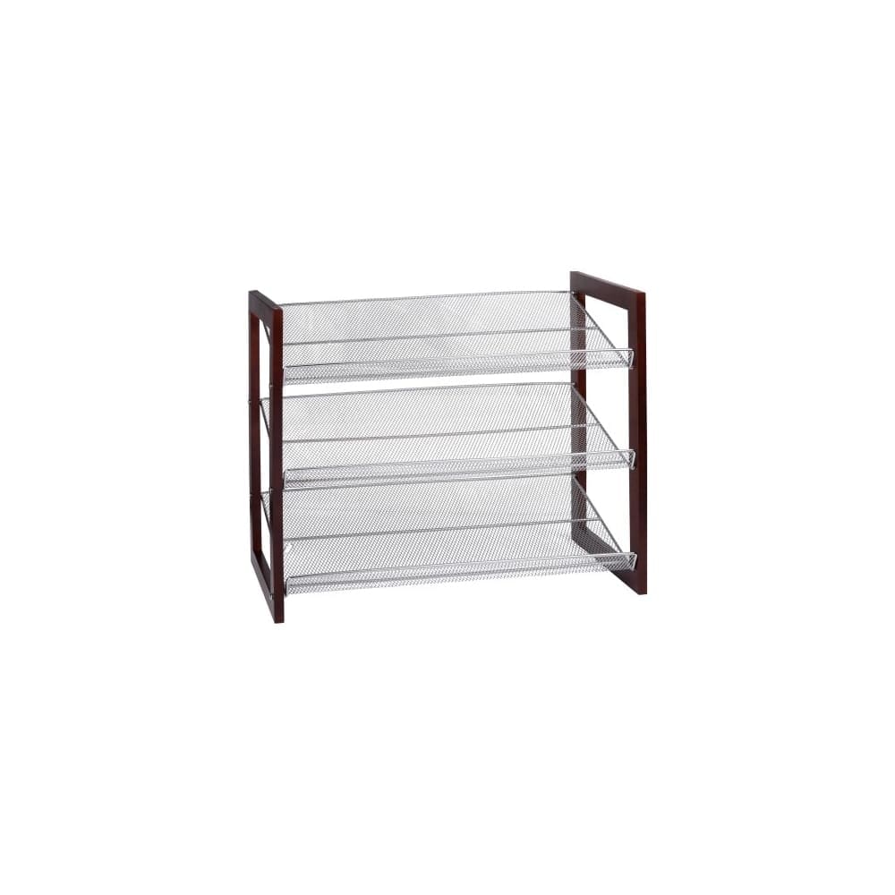 Shop Black Friday Deals On Organize It All 17053 25 Wide 3 Tier Shoe Rack Espresso Overstock 25737560