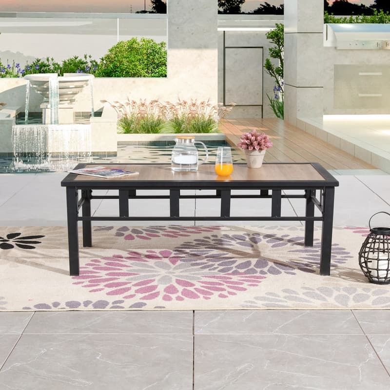 Patio Festival Outdoor 46.5" Long Metal Coffee Table