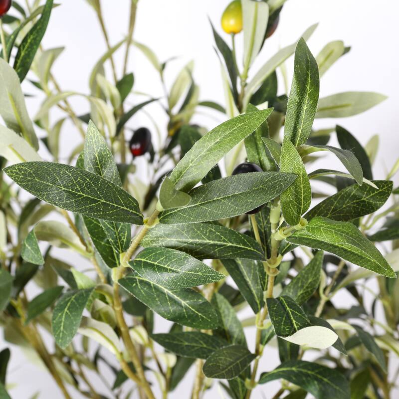 6" Artificial Olive Tree in Plastic Black Pot, 1pc/set