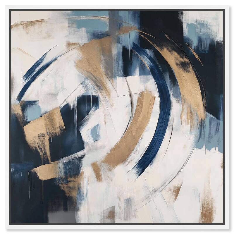 Golden Vortex I Canvas by Art Remedy - White - 20" x 20"