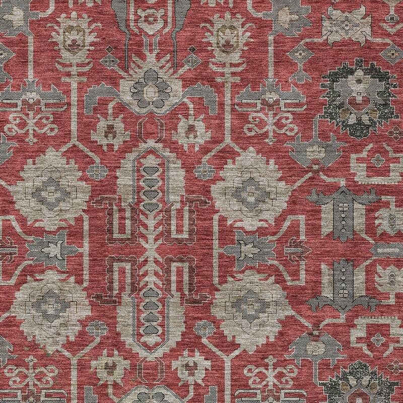 HomeRoots Oriental Traditional Rectangle Outdoor Rug
