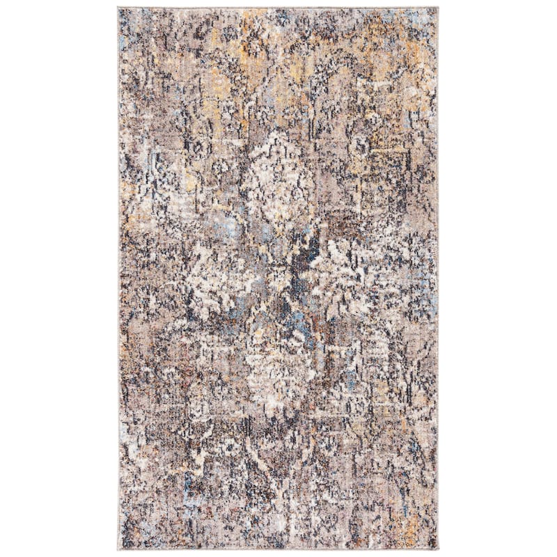 SAFAVIEH Bristol Tomita Vintage Boho Oriental Polyester Rug - 4' x 6' - Blue/Grey