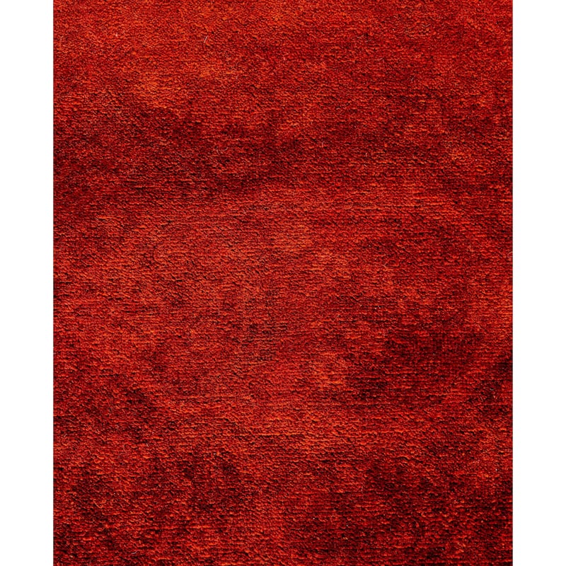 Overdyed One-of-a-Kind Hand-Knotted Area Rug - Orange - 8' 2" x 10' 1"
