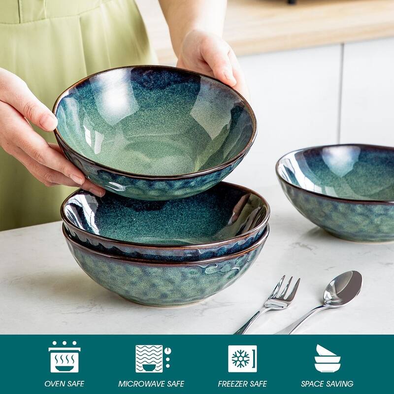 vancasso Starry Stoneware 4-Piece 24 Oz Cereal Bowl - round