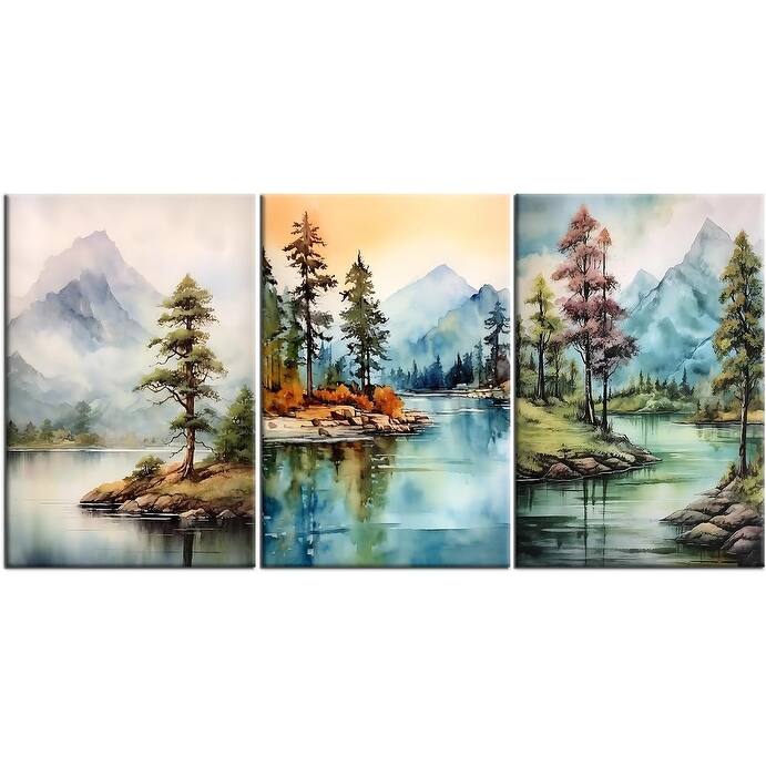 Forest Canvas Wall Art Home Decor 3 Piece