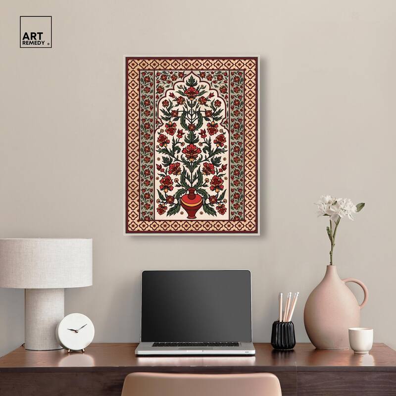 Royal Floral Mat Canvas by Art Remedy