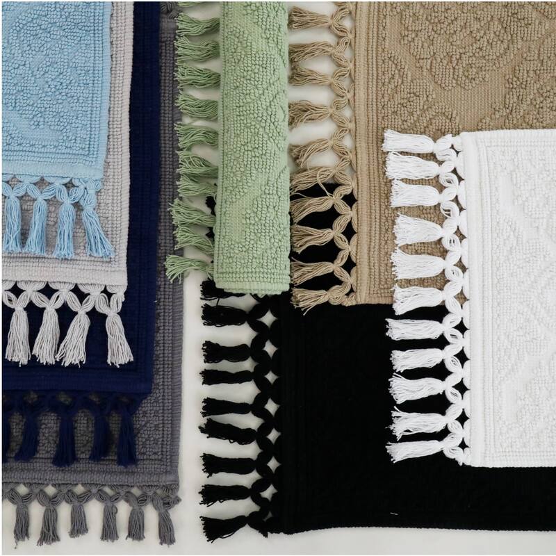 Jean Pierre Ricardo Cotton Fringe 2-Piece Bath Rug Set