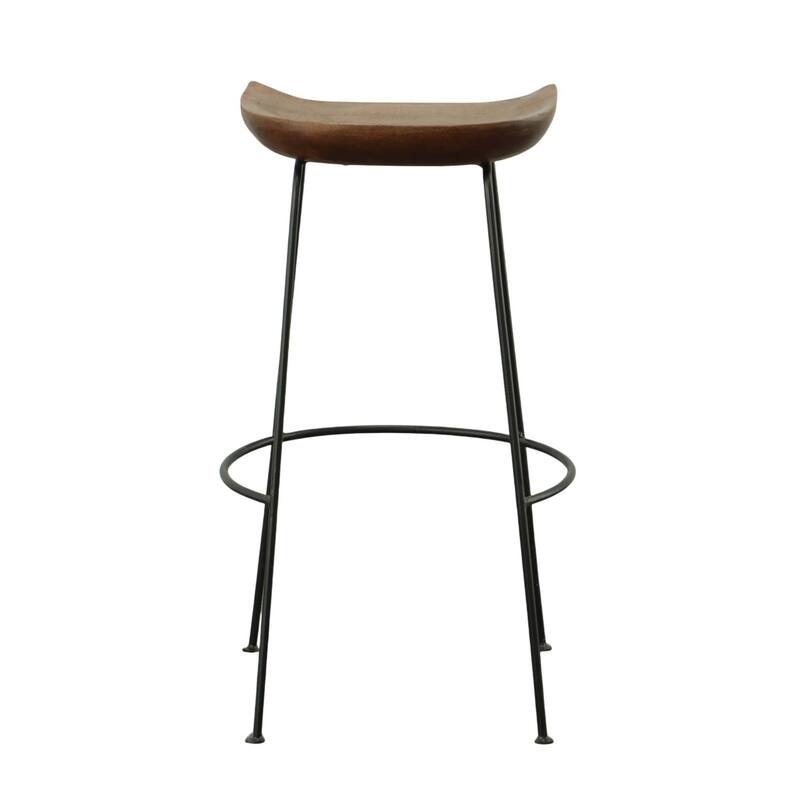 Curved Barstools - 30.5" - Brown and Black - Set of 2