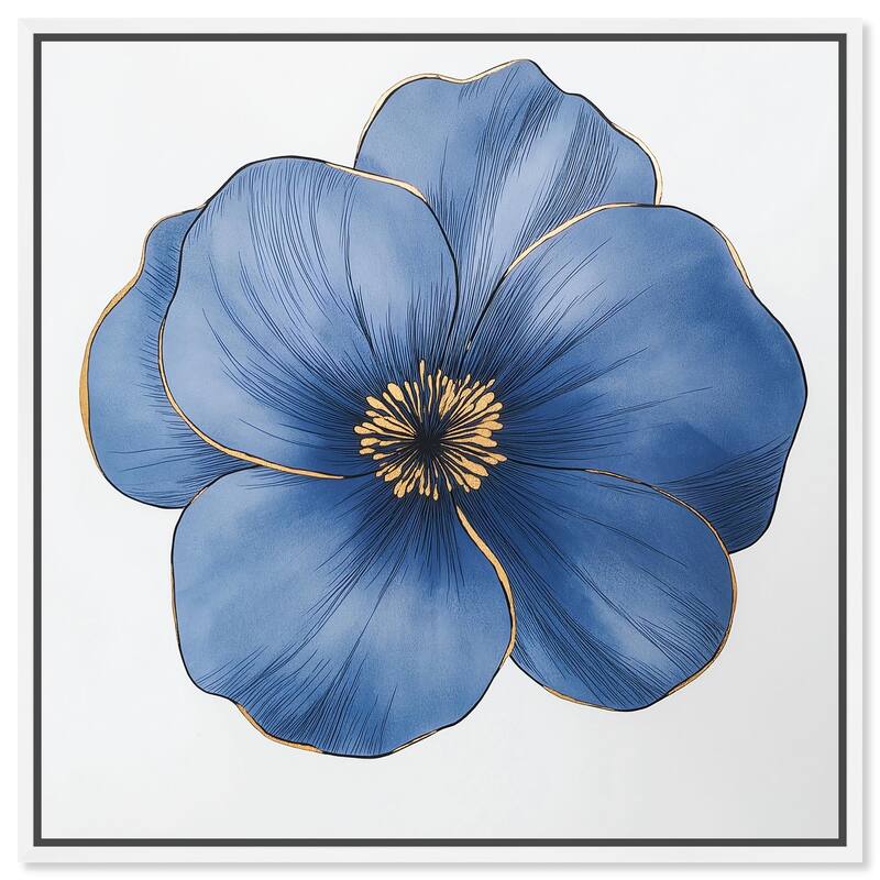 Blue Brilliance II Canvas by Art Remedy - White - 24" x 24"