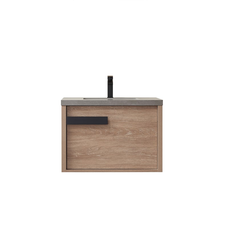 Carcastillo 30" Single Wall-Mount Vanity with Stone Top