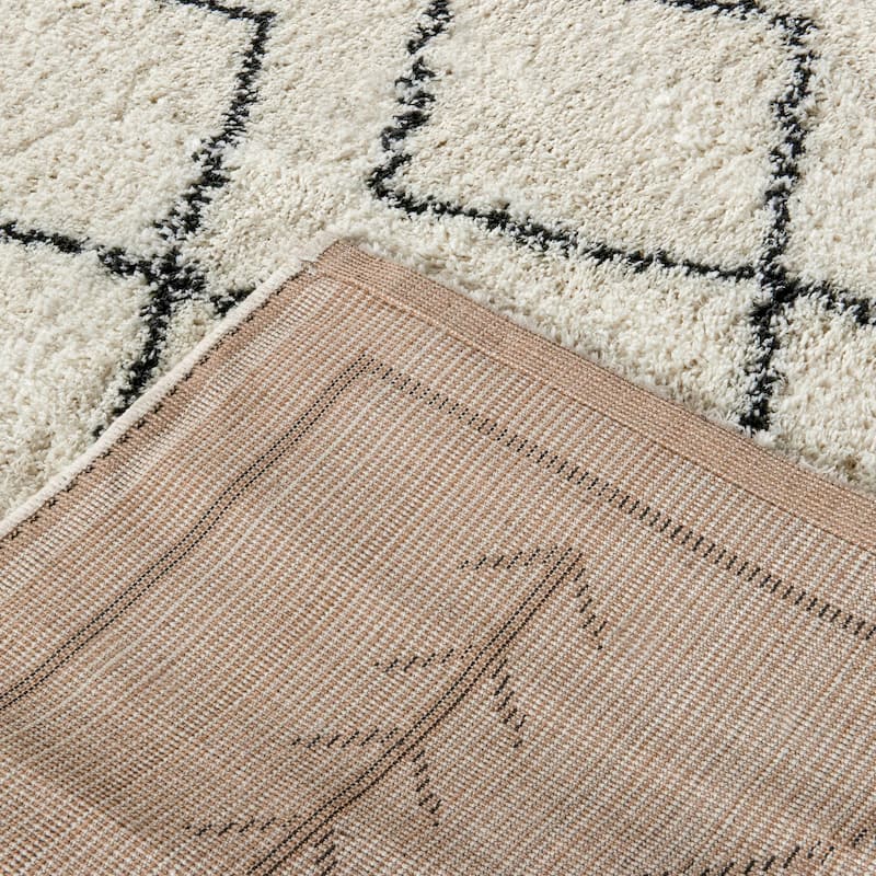 Geometric Style Bohemian Shag Area Rug