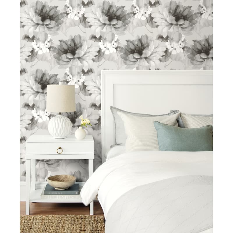 Harry & Grace Watercolor Floral Peel and Stick Wallpaper