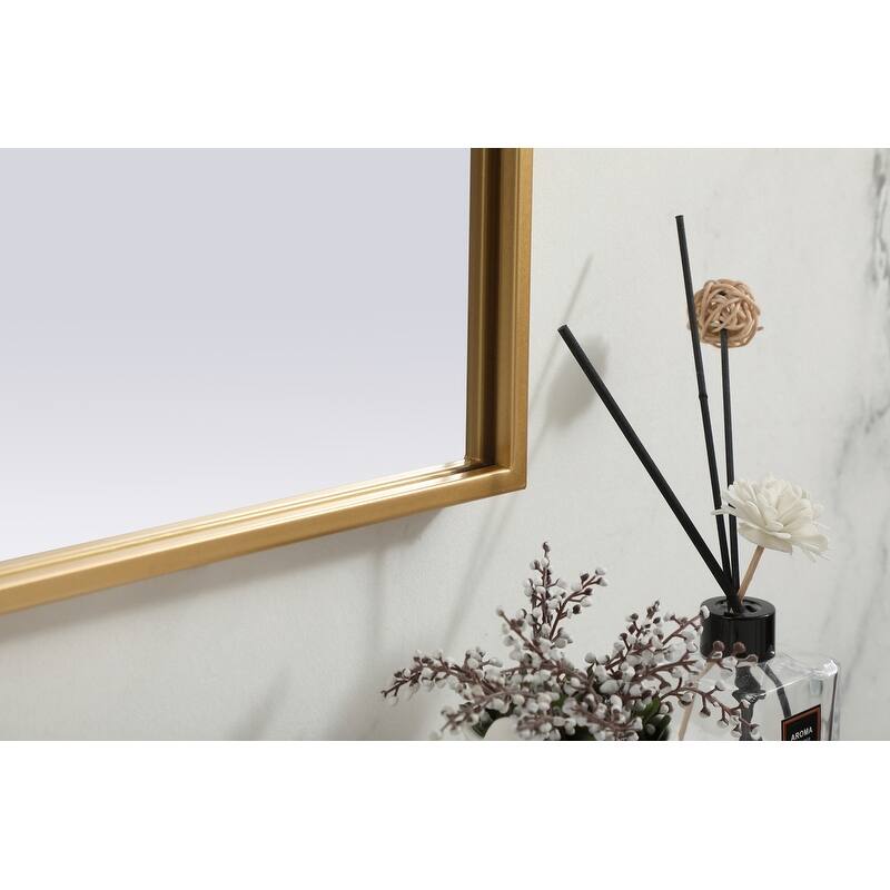 Indigo Home Metal Frame Arch Mirror 36x24 Inch