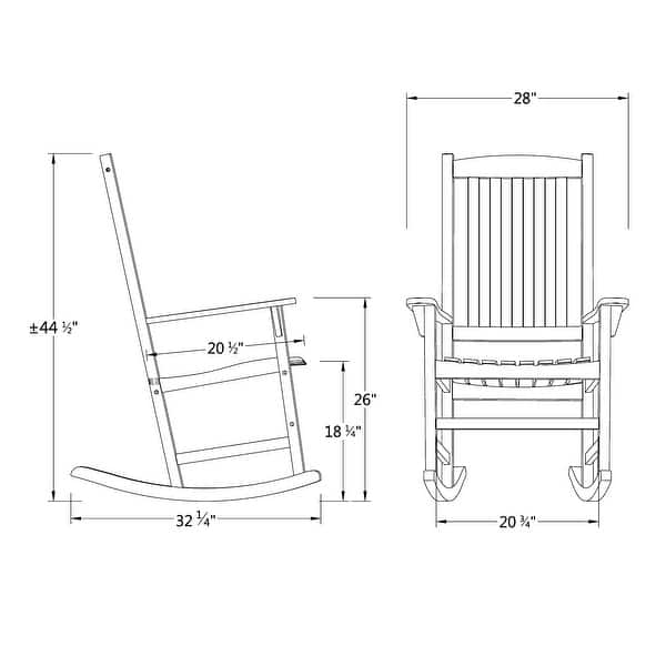 dimension image slide 1 of 2, Cambridge Casual Alston Wood Outdoor Rocking Chair