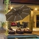 preview thumbnail 42 of 72, Ainfox 10ft Patio Umbrella with Lights Outdoor Solar Umbrella Coffee
