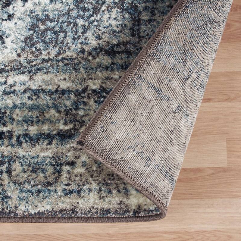 Superior Sabelle Non Slip Modern Medallion Foldable Washable Area Rug