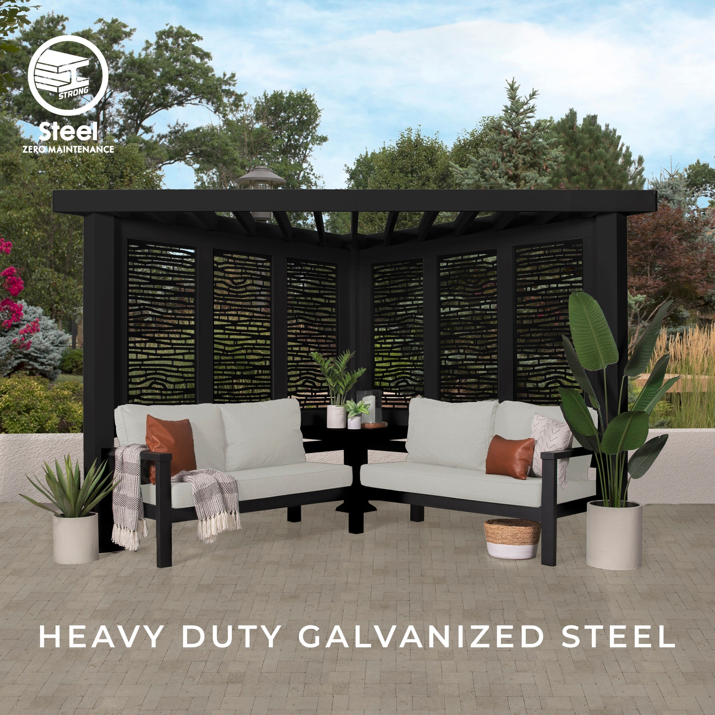 Backyard Discovery Glendale Modern Pergola with Conversation
