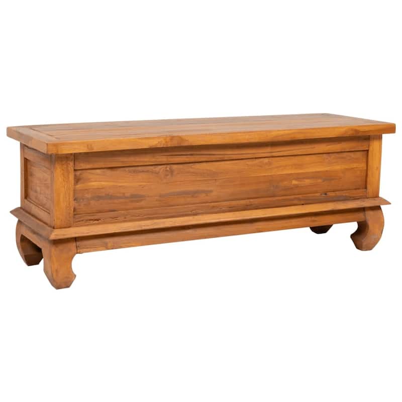 vidaXL TV Stand 43.3"x13.8"x15.7" Solid Wood Teak