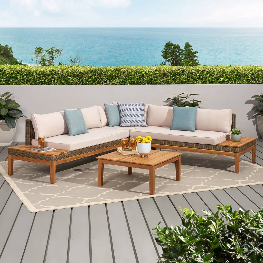Loft Outdoor 5-pc. Cushioned Sectional Set by Christopher Knight Home