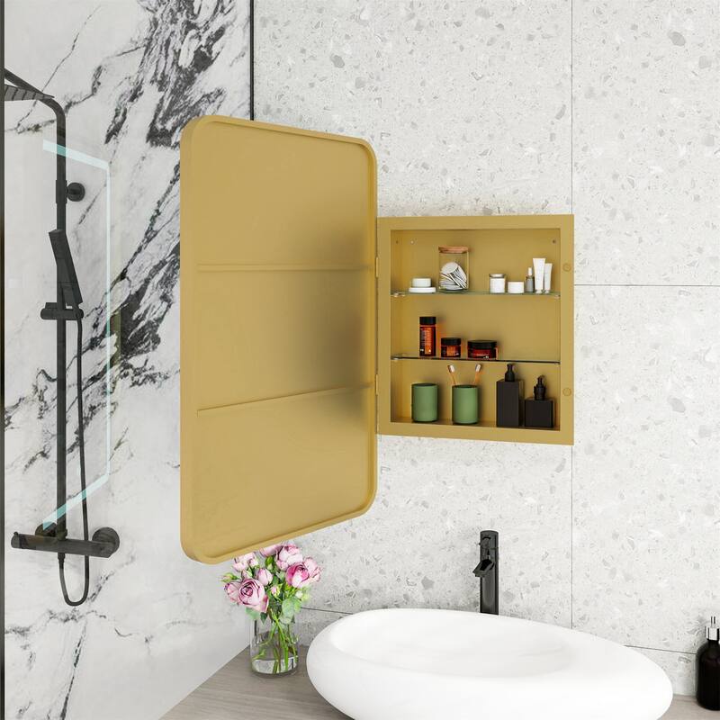 Rectangle Wall-Mounted LED Medicine Cabinet Mirror
